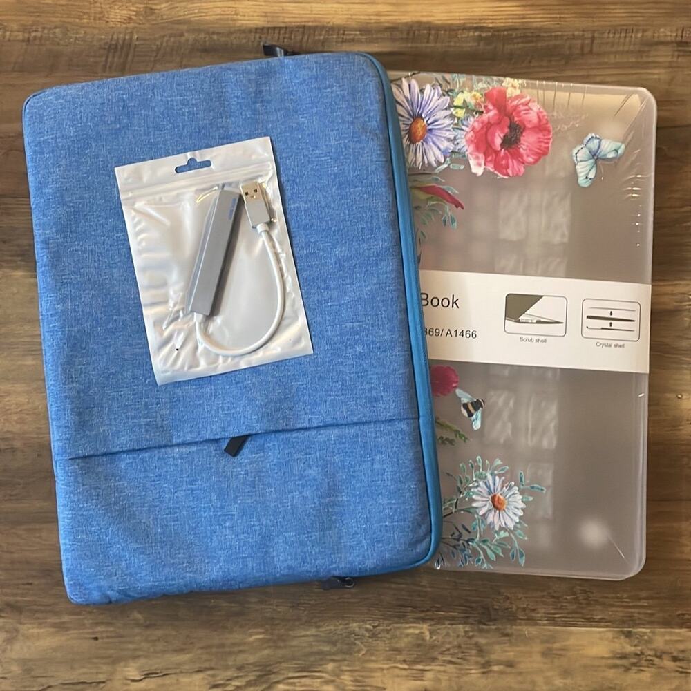 MacBook Air 13”3 2010-2017 blue soft case with hardshell